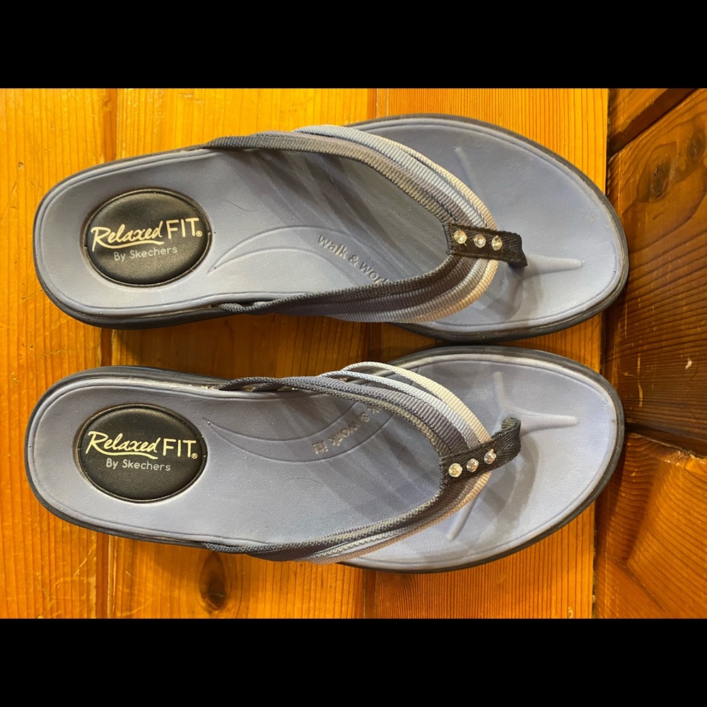 Cute, comfortable, flip-flops. Just do not wear them as much as I used to